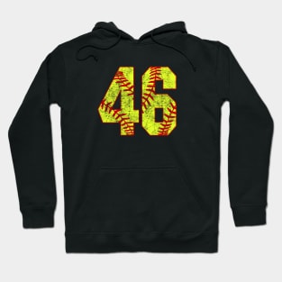 Fastpitch Softball Number 46 #46 Softball Shirt Jersey Uniform Favorite Player Biggest Fan Hoodie